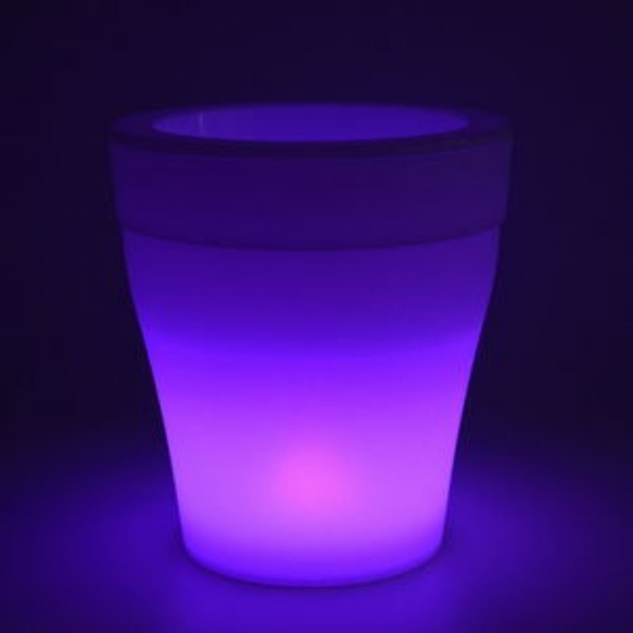 Color Changing Light Up Planter - NWOB White - Picture 6 of 9